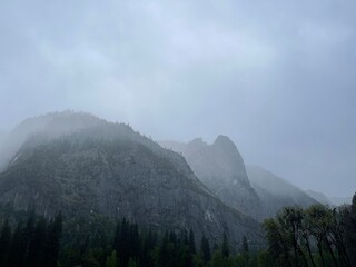 misty mountain landscape