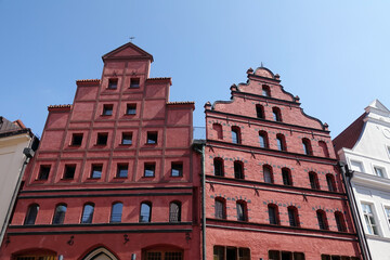 Canvas Print - Häuser in der Altstadt von Stralsund