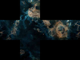 Nebula environment 360 VR background cube map