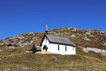 Chapel on a mountain in Switzerland