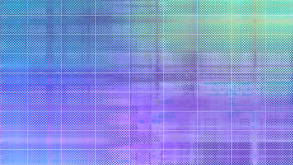 Wall Mural - Abstract glitch art grid background image.