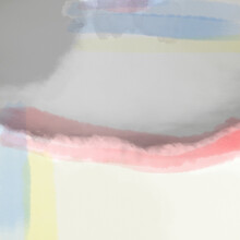 Grey Pink Blue Yellow Abstract Painting