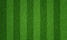 Soccer Field In Football Stadium With Line Grass Pattern. Sport Background And Athletic Wallpaper Concept. 3D Illustration Rendering