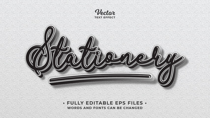 Wall Mural - stationery text effect editable eps cc