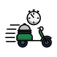 Wall Mural - Restaurant Scooter Delivery Icon