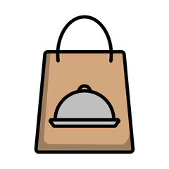 Sticker - Paper Bag With Cloche Icon