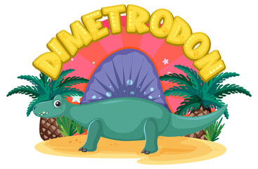 Poster - Little cute dimetrodon dinosaur cartoon character