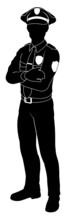 Policeman Person Silhouette Police Officer Man