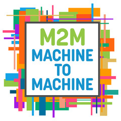 M2M - Machine To Machine Colorful Random Elements Square Frame 