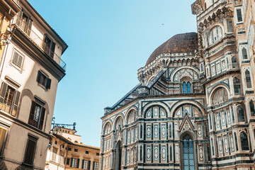 Wall Mural - views of santa maria del fiore cathedral in florence, italy	