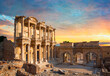Celsus Library in Ephesus at sunset - Selcuk, Turkey 