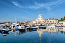 View Of The Commercial Sea Port Of Sochi In Russia