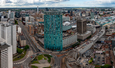 Wall Mural - aerial view Birmingham city skyline