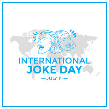 International Joke Day Greeting Illustration.