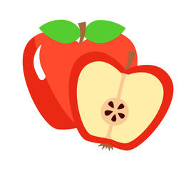 Sticker - Apple Fruit icon. Vector illustration