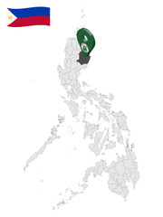 Location Province of Isabela  on map Philippines. 3d location sign  of Province Isabela . Quality map with  provinces of  Philippines for your design. Vector illustration. EPS10.