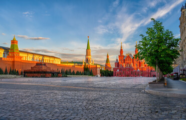 Fototapete - Red Square, Moscow Kremlin in Moscow, Russia. Architecture and landmarks of Moscow.