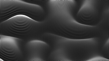 Poster - point wave noise texture. abstract dot background. technological cyberspace background.