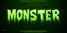Monster Horror Text Effect, Editable Zombie And Scary Text Style