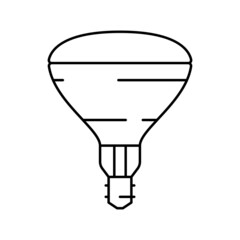 Canvas Print - ray glow light bulb line icon vector illustration