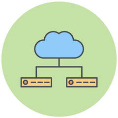 Cloud Data Icon Design