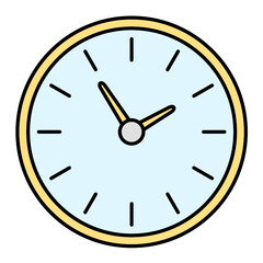 Canvas Print - Wall Clock Icon Design