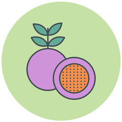 Canvas Print - Passion Fruit Icon Design