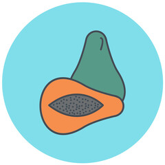 Canvas Print - Papaya Icon Design