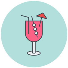 Canvas Print - Cocktail Icon Design