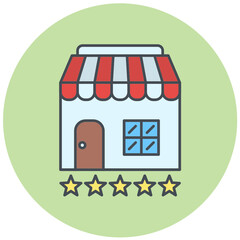 Wall Mural - Shop Review Icon Design