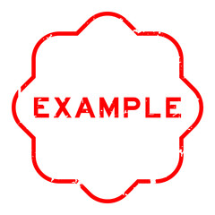 Wall Mural - grunge red example word rubber seal stamp on white background