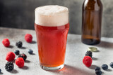 Fototapeta Kawa jest smaczna - Cold Refreshing Berry Beer Shandy