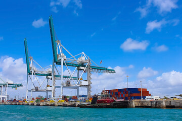 Many containers at Port Miami, one of the largest cargo port