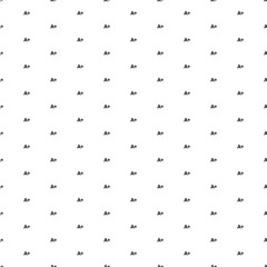 Poster - Square seamless background pattern from geometric shapes. The pattern is evenly filled with small black A plus symbols. Vector illustration on white background