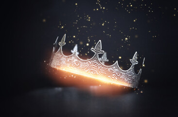 Sticker - low key image of beautiful queen or king crown. fantasy medieval period