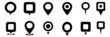 Leinwandbild Motiv Set of bright map marker. Map pin colorful icons. jpeg image jpg illustration.
