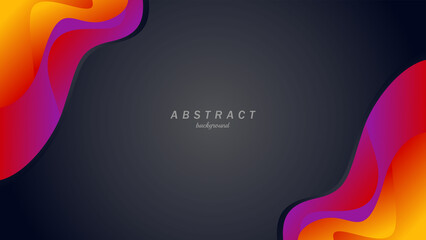 Abstract wave colorful template background design