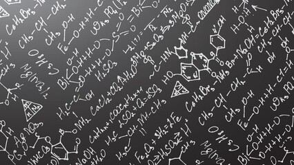 Wall Mural - school background in chemistry .handwritten formulas background.video animation hd 4k .