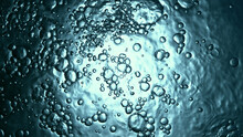 Macro Shot Of Water Bubbles, Close-up.