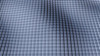 Poster - Waves of cubes. Computer generated 3d render
