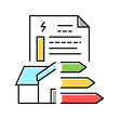 © vectorwin - energy performance certificate color icon vector illustration