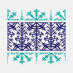 Scandinavian viking symbol patterns