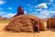 Native American Hogans At Monument Valley