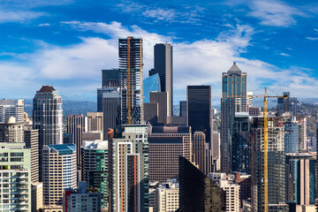  Aerial view of Seattle, USA