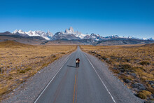 The Long Highway Stretching Towards El Chalten And The Amazing P