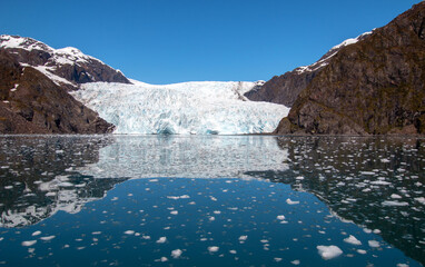 Wall Mural - Holgate glacier ice floe in Resurrection Bay in Kenai Fjords National Park in Seward Alaska United States