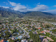 Upland, California, USA – April 20, 2022: Top Aerial Drone View of San Antonio Heights Upland, CA with North Mountain View