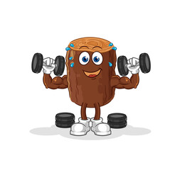 log weight training illustration. character vector