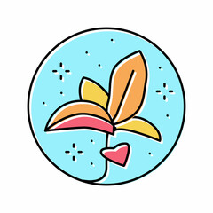 Wall Mural - flower boho color icon vector illustration