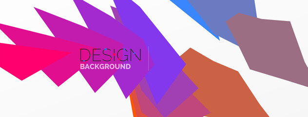 Background, creative geometric shapes composition with gradient effect. Wallpaper for concept of AI technology, blockchain, communication, 5G, science, business and technology